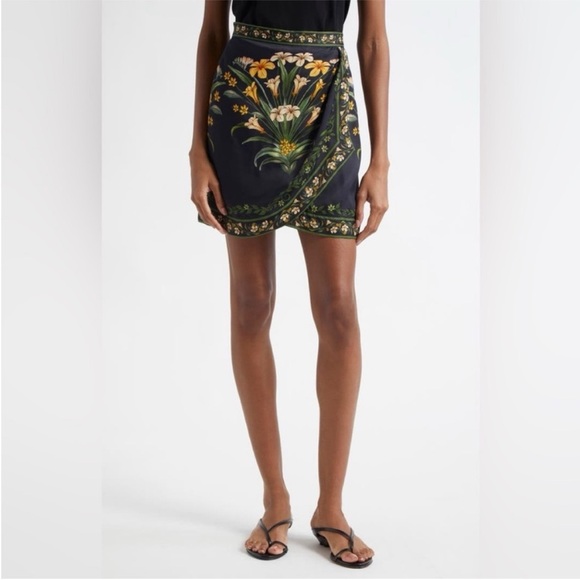 FARM Rio Dresses & Skirts - FARM Rio Flowers Arch Wrap Front Miniskirt